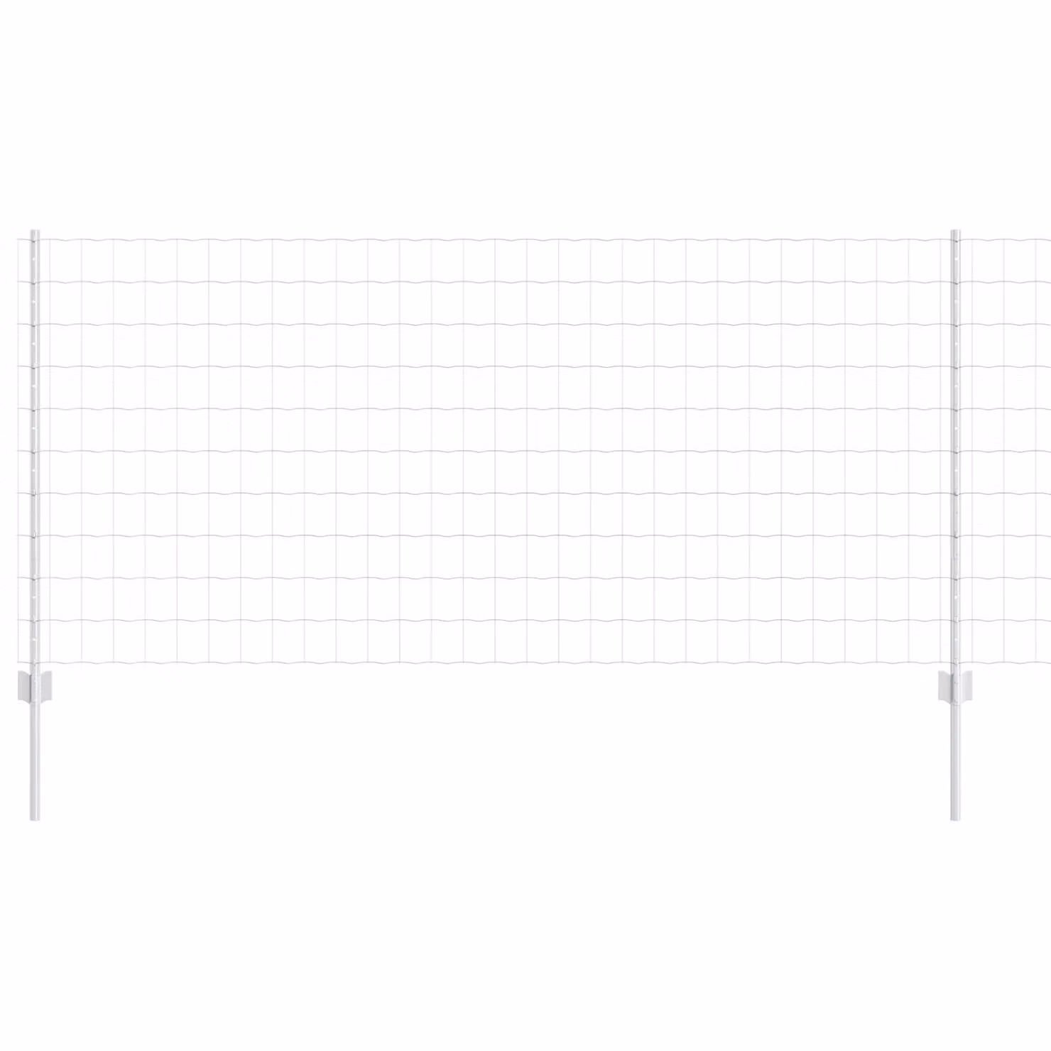 Berkfield Home Euro Fence with 10 U Posts, Silver Galvanised Steel, W: 10 m, H: 1 m – 2