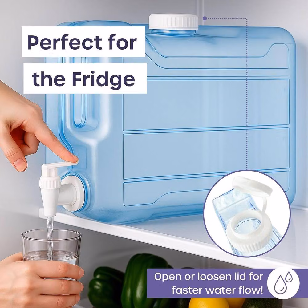 Volila Slim Fridge Water Dispenser with Tap, 5.5 l, Clear – 2