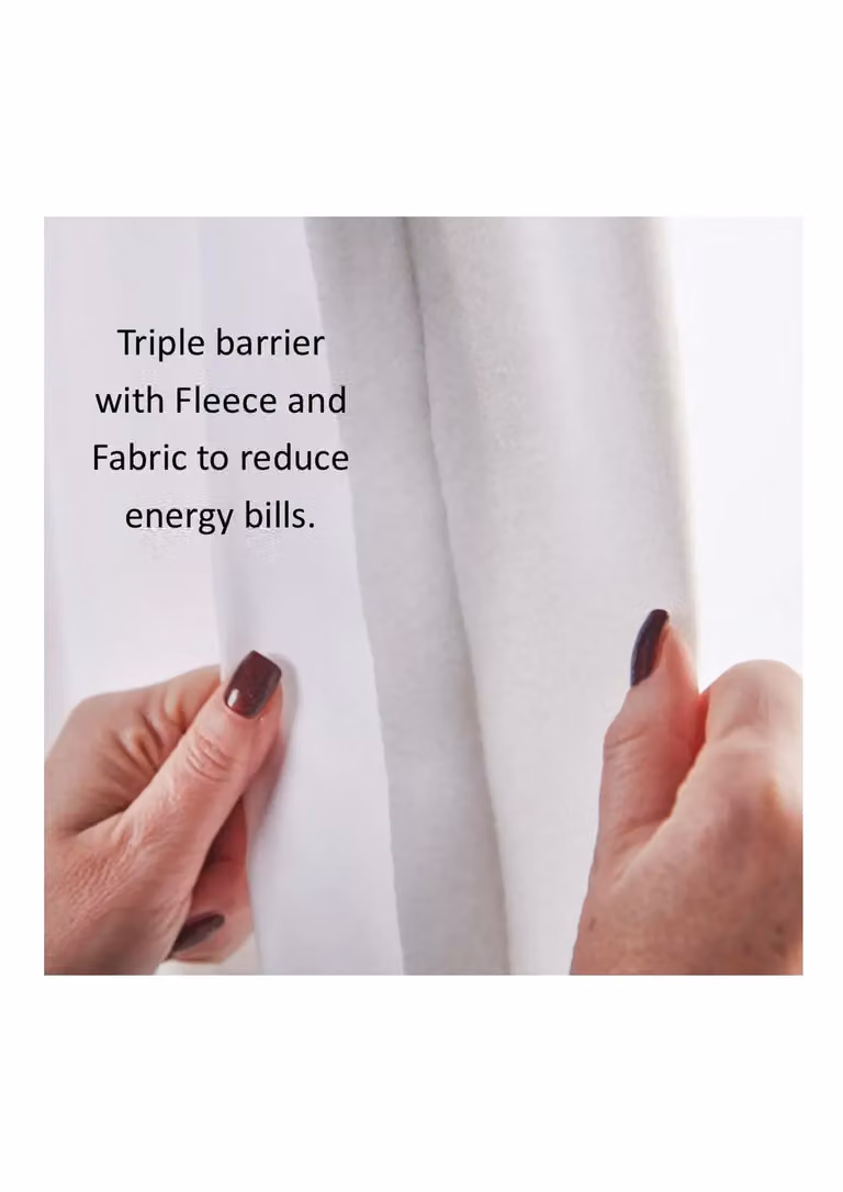 Luxury Living Thermal Fleece Curtain Linings in White, Width: 163 cm, Drop: 178 cm