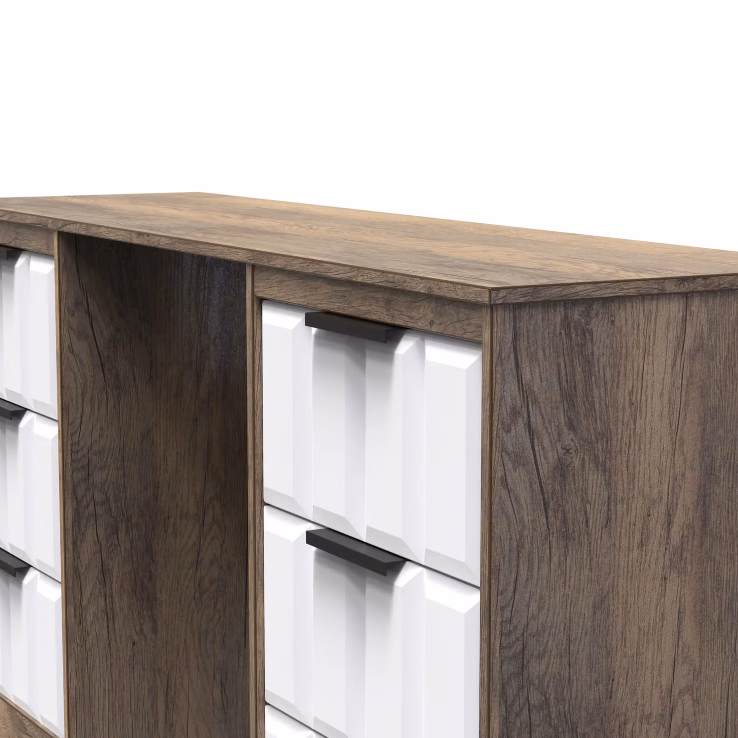 Ready Assembled 2 U Seattle 6 Drawer Kneehole Desk in Dark Brown – 3