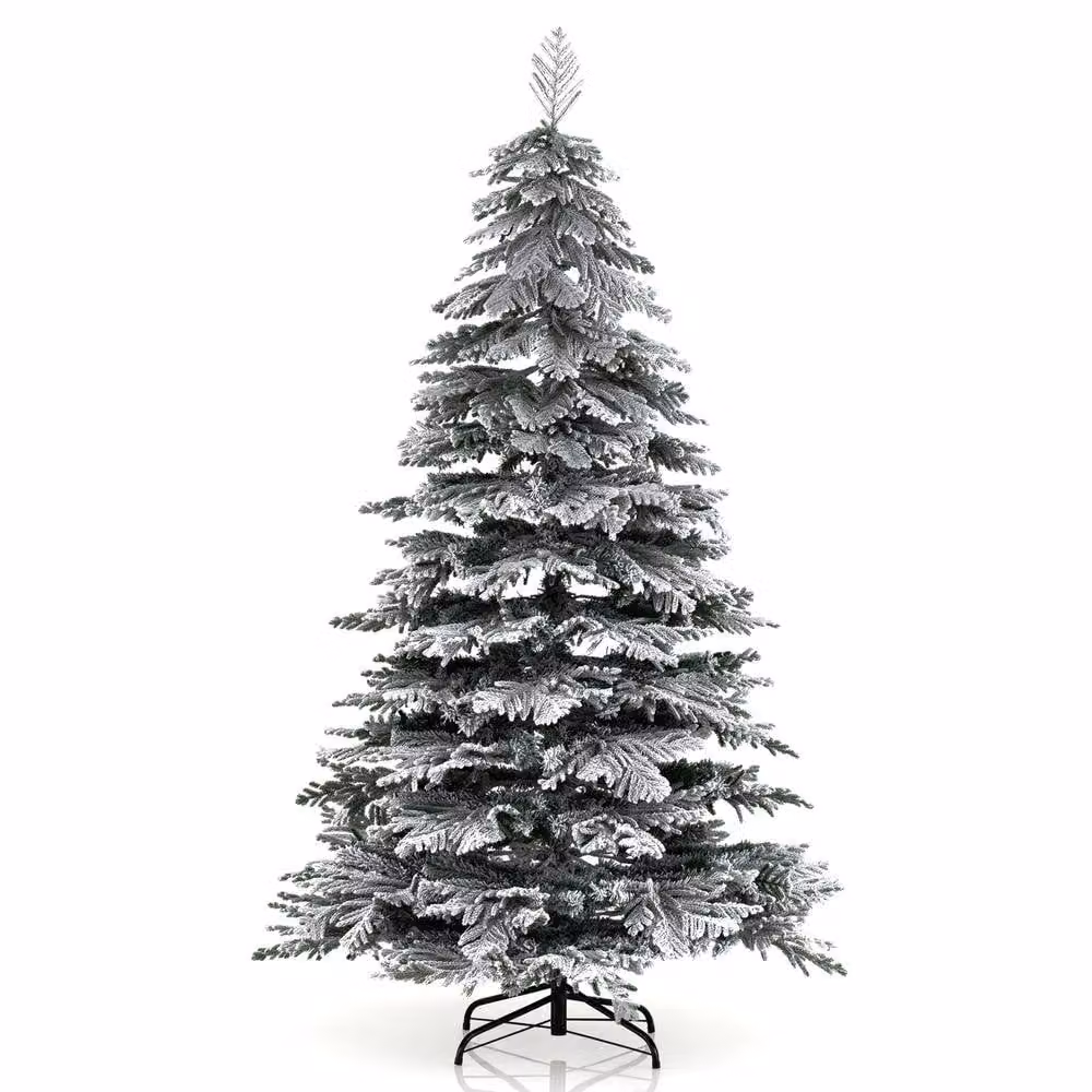 Costway 180 cm Green Artificial Christmas Tree with Lush Branch Tips – 3