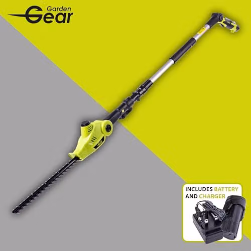 Garden Gear 12V Telescopic Reciprocating Hedge Trimmer with 2.0Ah Lithium-Ion Battery and Quick Charger, Green – 5
