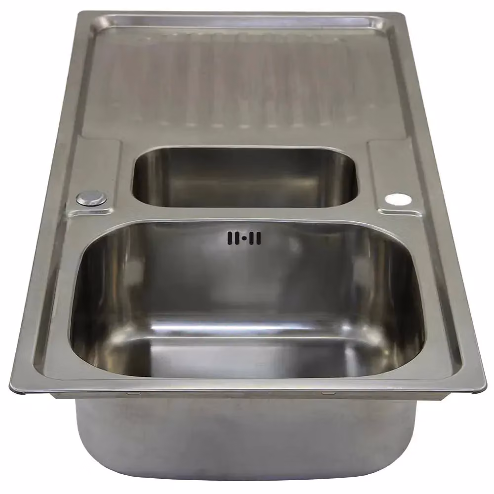 KuKoo Reversible Undermount Stainless Steel Kitchen Sink in Silver – 4