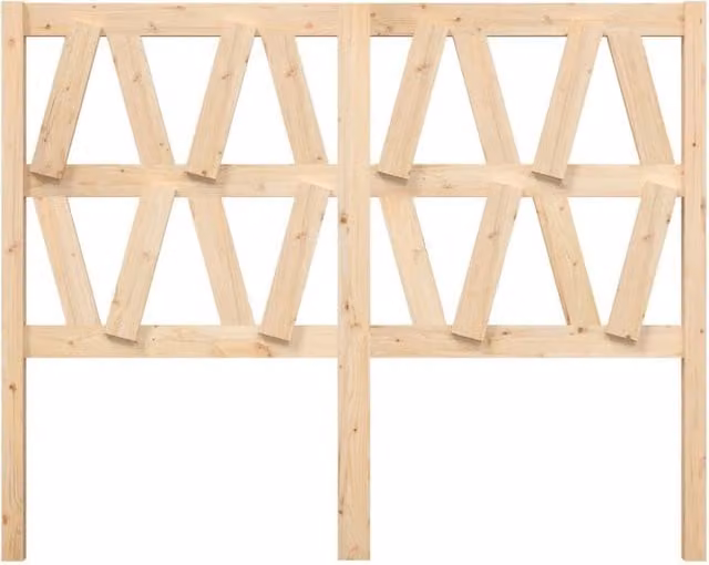 Berkfield Home Beautiful Solid Wood Pine Bed Headboard in Light Brown, W: 146 cm, D: 4 cm, H: 100 cm