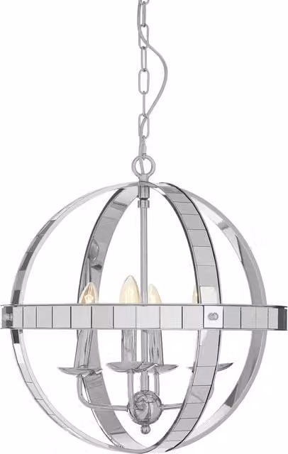 Orsina Kensington Townhouse Rounded Pendant Light in Silver