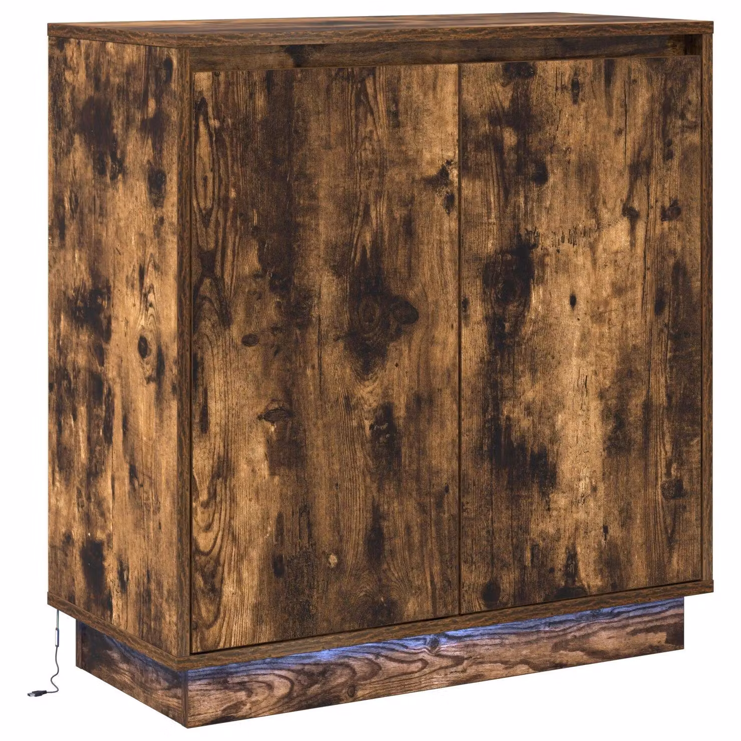 Berkfield Home Modern Sideboard with Integrated LED Lighting in Smoked Oak Brown, W/D/H: 71 x 34.5 x 75 cm – 2