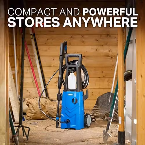 Draper PW1600 Electric Pressure Washer, 135 Bar, Blue – 4
