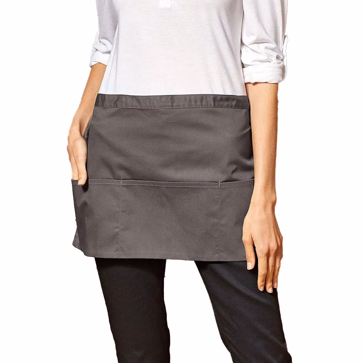 Premier 3 Pocket Short Apron in Grey, W/D/H: 33.0 x 60.0 x 33.0 cm – 2