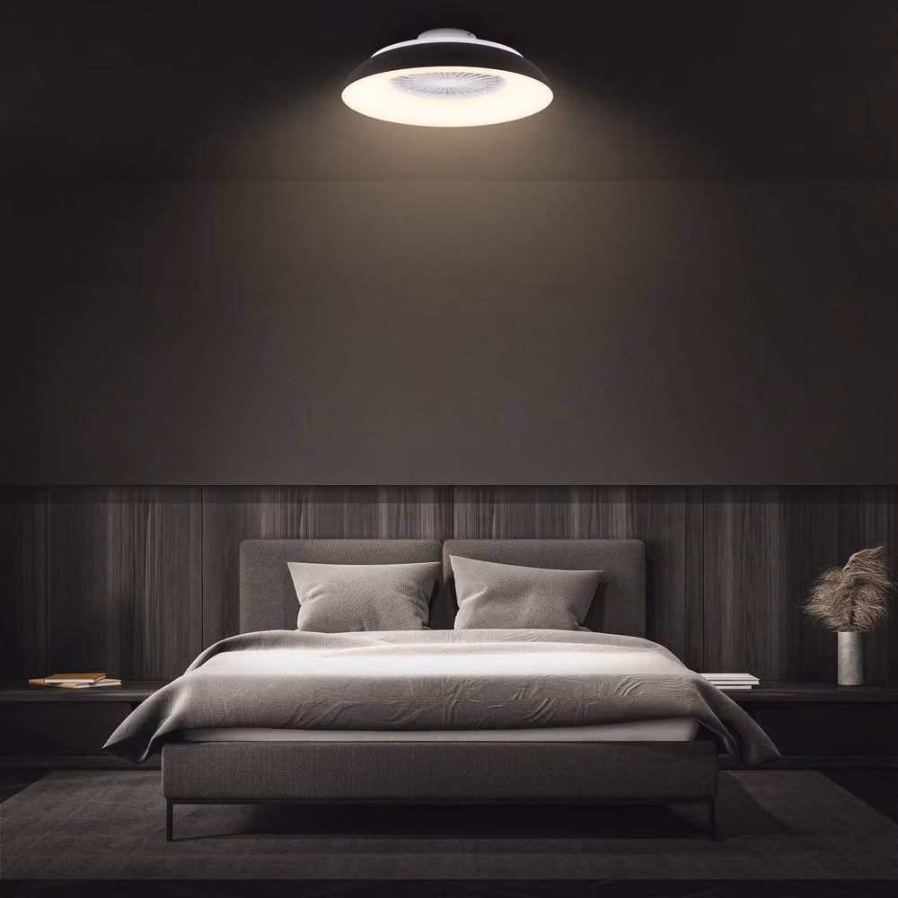 Briloner Black Modern Round LED Ceiling Light with Fan, CCT Dimmable and Remote Control – 2