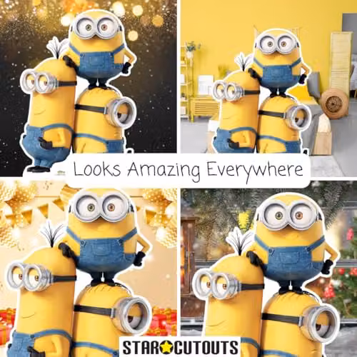 Star Cutouts SC4123 Minions Kevin Bob and Stuart Cardboard Cutout Yellow Despicable Me Party Decoration – 2