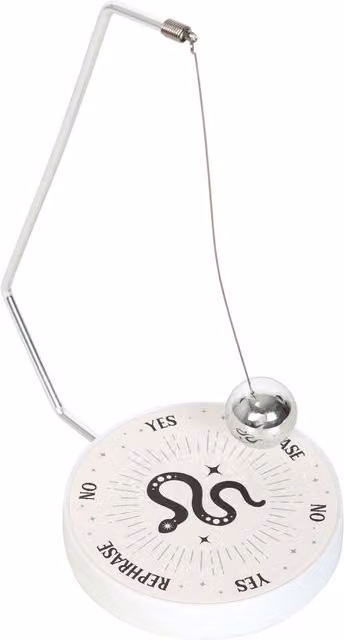 Something Different Mystic Snake Pendulum Decision Maker in White, Black and Multicolour
