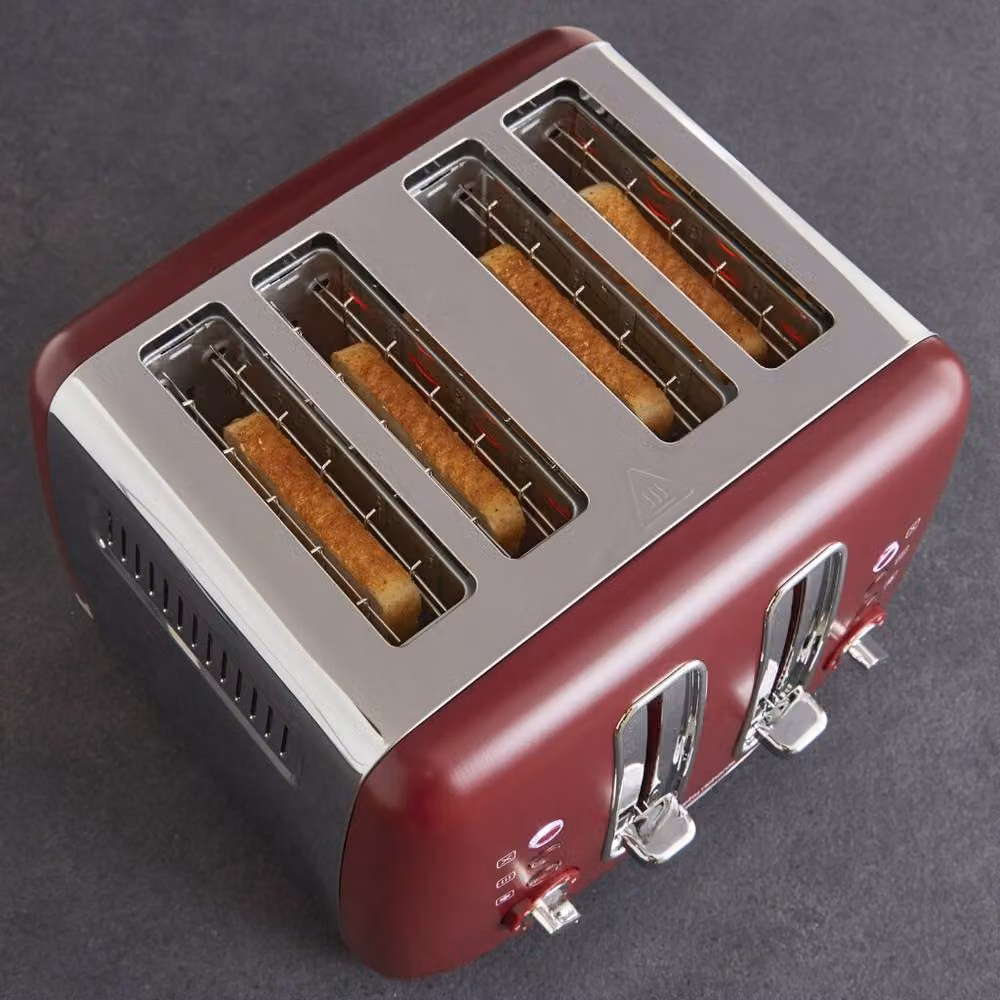 Morphy Richards Accents 4 Slice Toaster in Red – 6