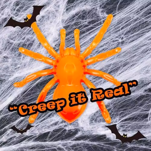 VFM e-Store Light Up Spider with Suction for Halloween Parties in Black and Orange – 5