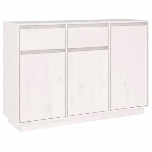 vidaXL Classic White Solid Pine Wood Sideboard – 1
