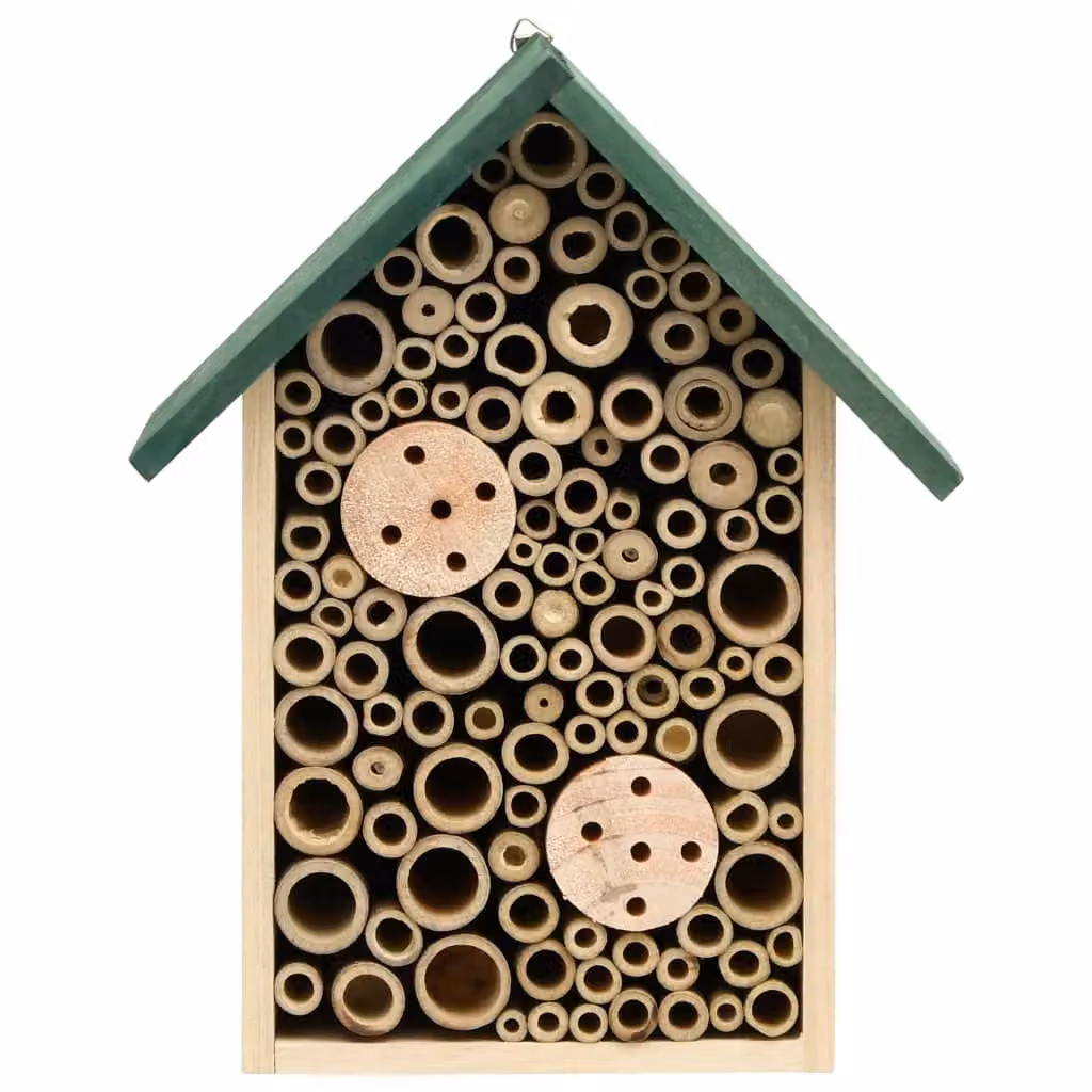 Berkfield Home Insect Hotels, 2 Pack, Brown Solid Firwood, W/D/H: 23 x 14 x 29 cm – 2
