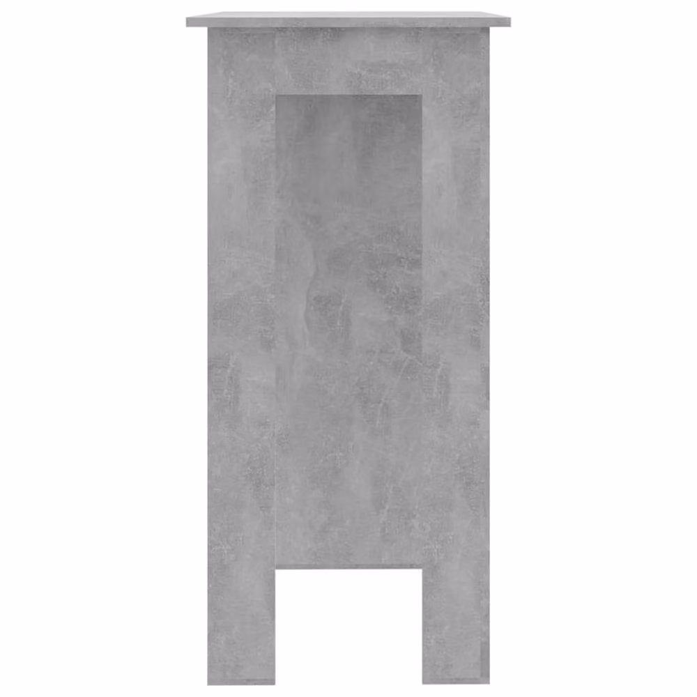Berkfield Home Modern Bar Table with Shelf in Concrete Grey, W/D/H: 102 x 50 x 103.5 cm – 3