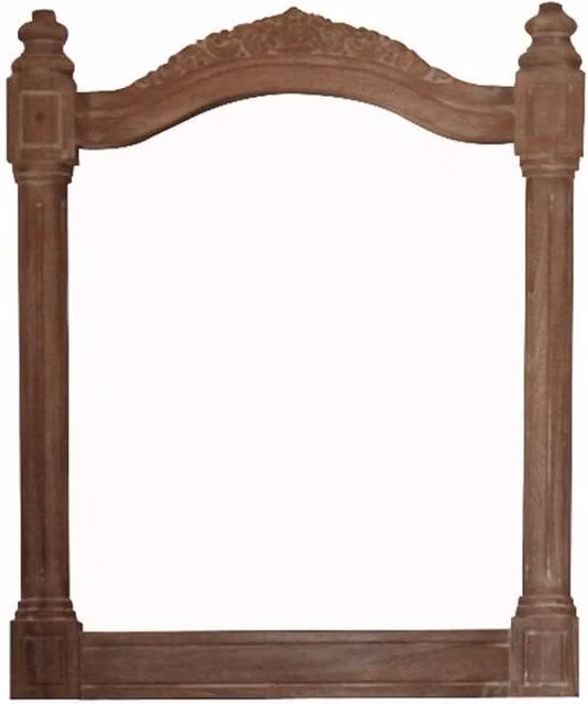 Lock Stock and Barrel Furniture Ltd Belle French Weathered Teak Mirror in Brown, W: 50 cm, H: 60 cm, D: 3 cm