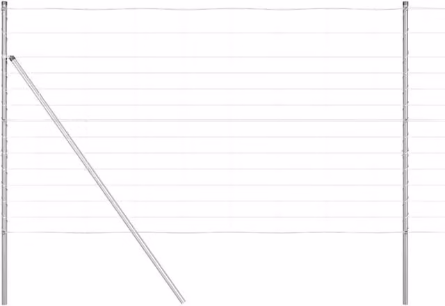 Berkfield Home Field Fence Galvanised Steel in Silver, H: 140 cm, L: 50 m – 1