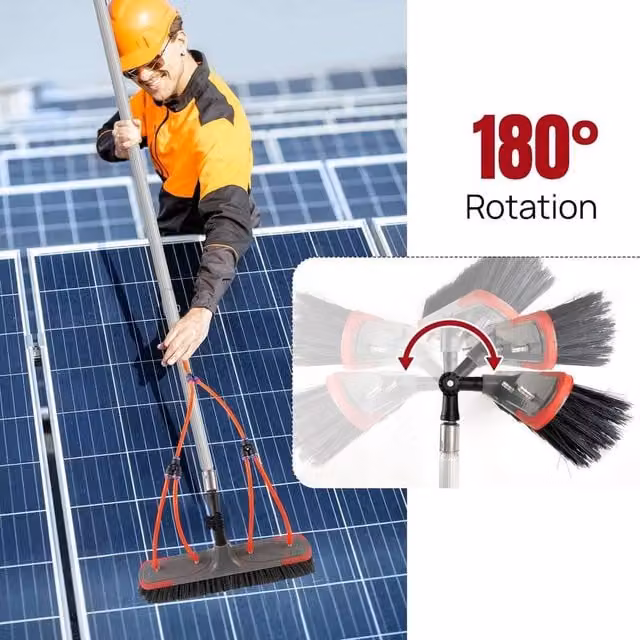 KORVIXA Silver Telescopic Extendable Watered Window Cleaning Brush