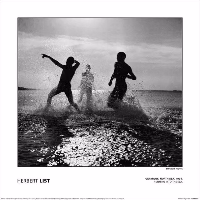 Magnum Herbert List Germany North Sea 1934 Paper Poster in Black, W: 50 cm, H: 40 cm, D: 0.21 cm