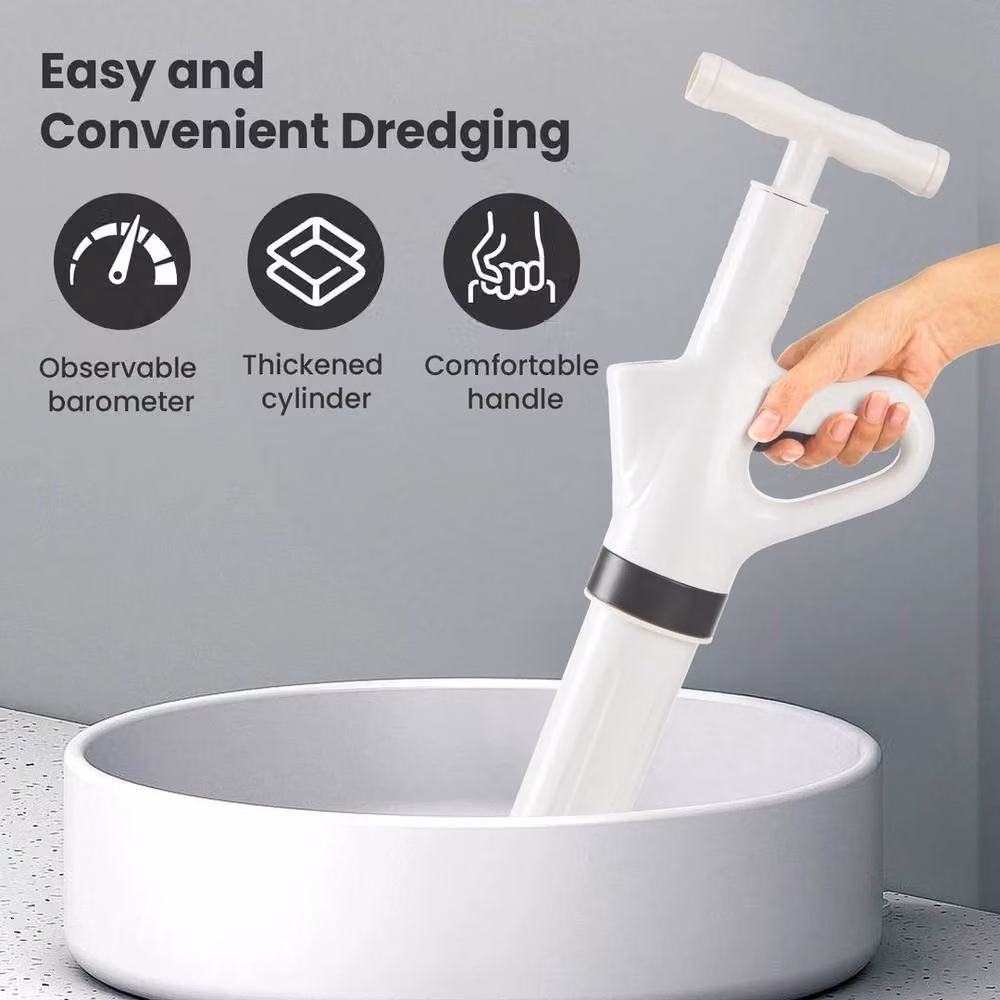 KORVIXA Heavy Duty Toilet Plunger Unblocker in White – 2