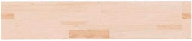 Berkfield Home Untreated Solid Oak Shelf Board in Light Oak, W/D/H: 100 x 20 x 4 cm