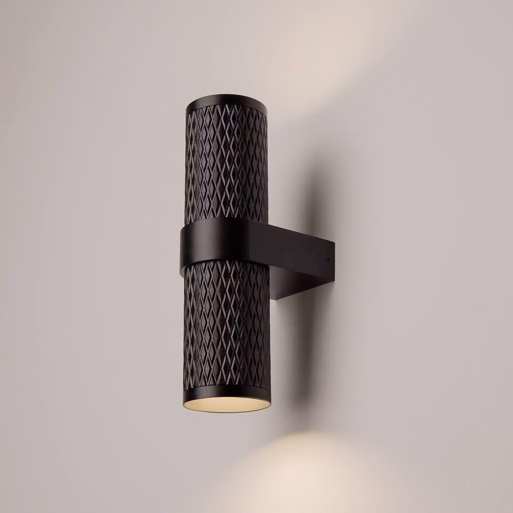 Netlighting Focus Design Black Metal Up & Down Wall Lamp with 2x GU10 Sockets – 2