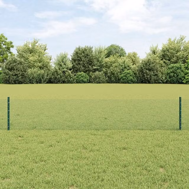 Berkfield Home Green Steel U-Channel Fence Posts, 5 Pack, Height: 40 cm – 1