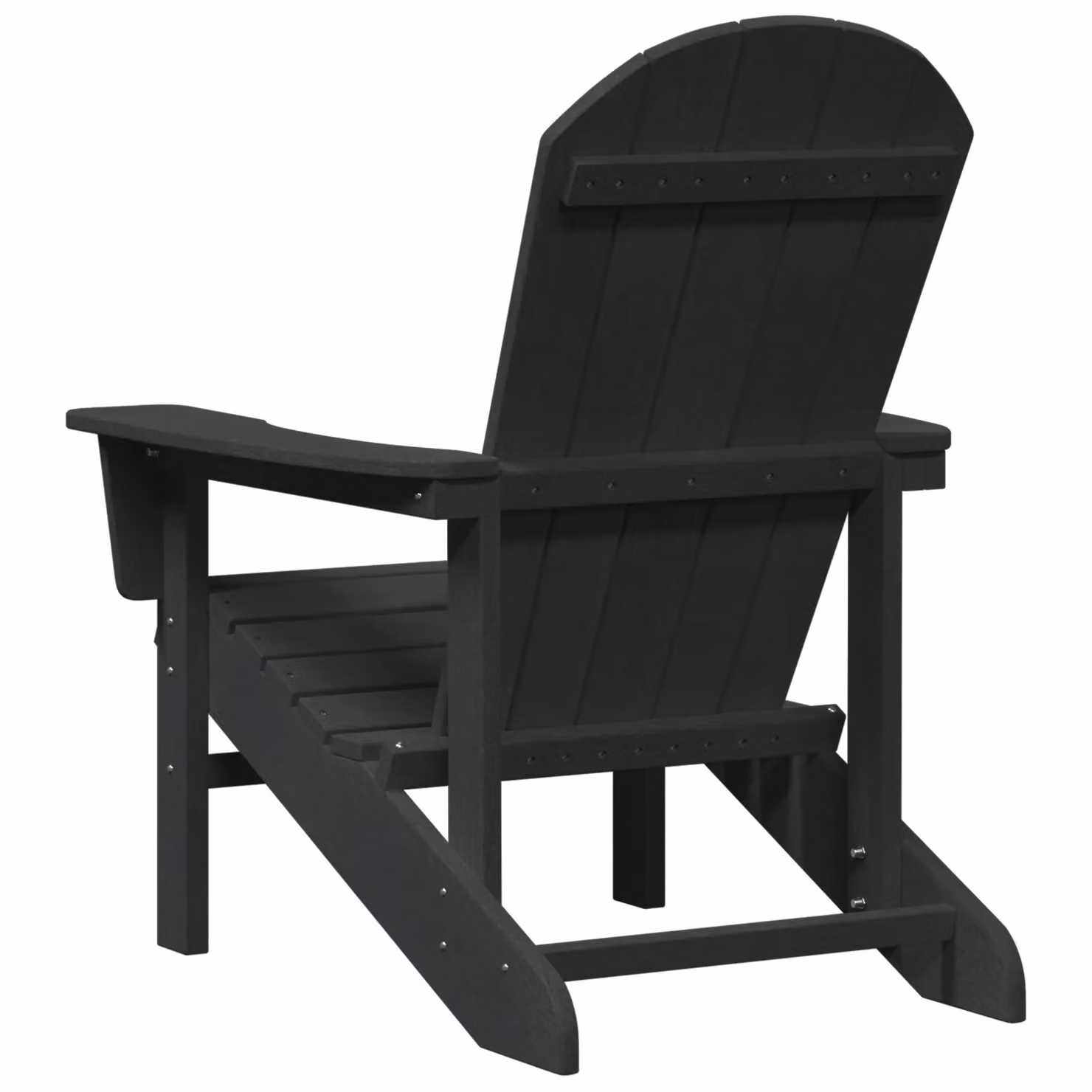 Berkfield Home Set of 2 Adirondack Chairs in Black HDPE, W/D/H: 74 x 82 x 90 cm – 7