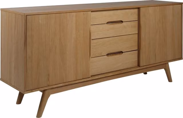 Furniture To Go Marte Retro 2 Door 4 Drawer Oiled Oak Sideboard in Brown – 1