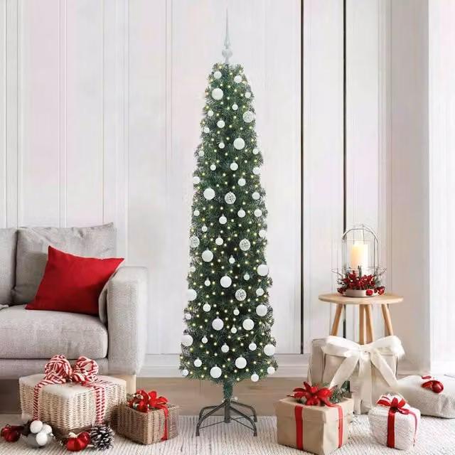 Berkfield Home Artificial Christmas Tree with 300 LEDs in Green, Height: 180 cm