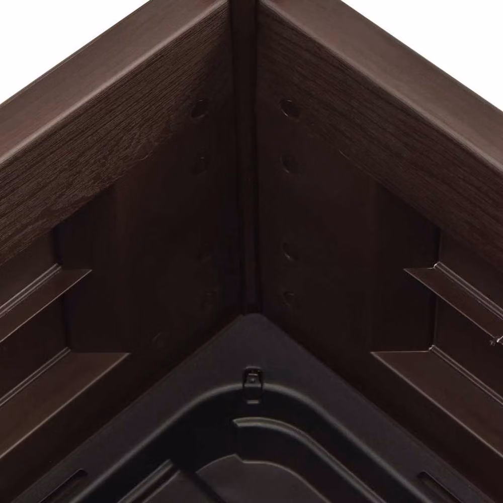 Berkfield Home Garden Raised Bed in Dark Brown Plastic, W/D/H: 43 x 43 x 35 cm – 3