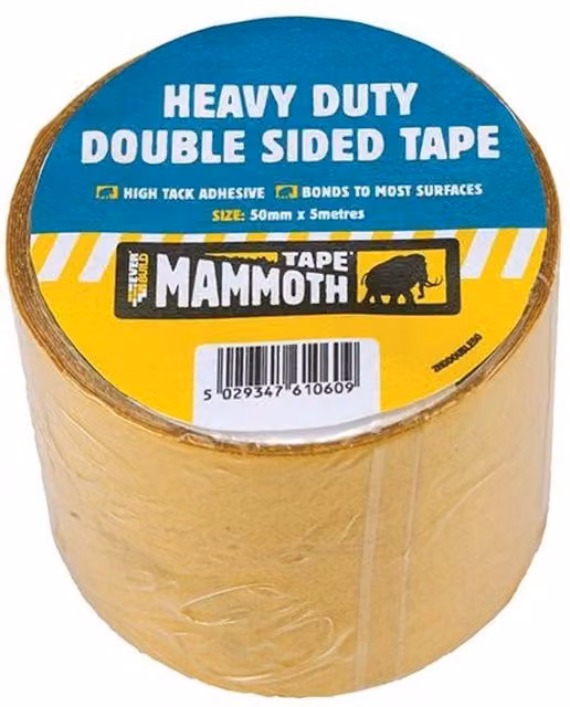 Sika Heavy-duty Double-sided Tape, Multicolour, W: 5 cm, L: 5 m