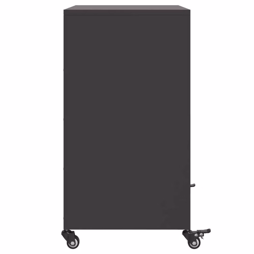 Berkfield Home Black Matt Metal Sideboard W/D/H: 68.5 x 39 x 72 cm – 4