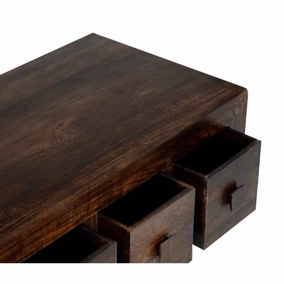 Jaipur Furniture Ltd 8 Drawer Mango Wood Coffee Table in Brown, W118 x D55 x H40 cm – 4