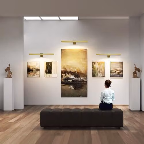 Harper Living Rechargeable LED Picture Light in Gold with Remote Control and Dimmable Settings – 3