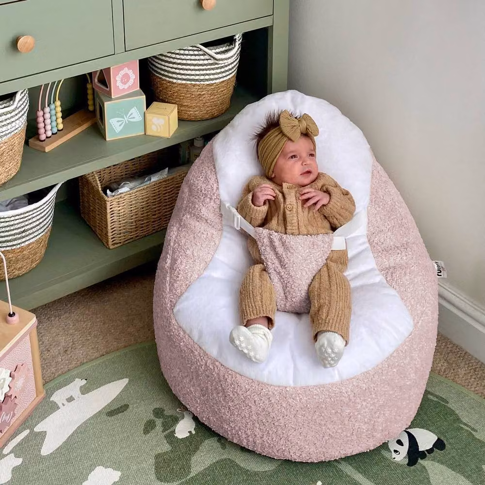 rucomfy Snug Gaga Baby Bean Bag Soft and Supportive Newborn Seat in Dusty Pink – 2