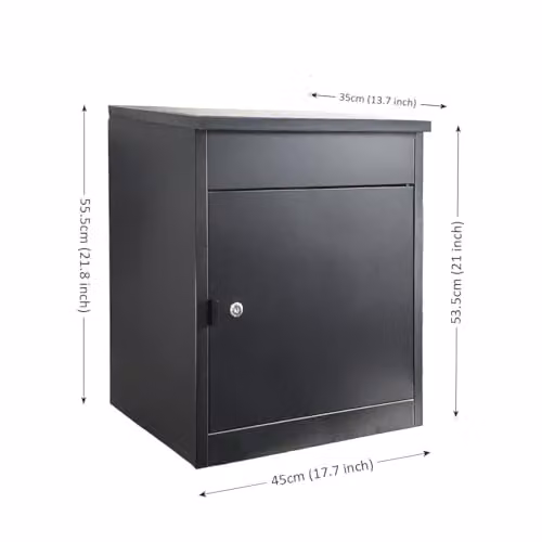 Nicoman Steel Wall Mounted Parcel Box in Black – 2