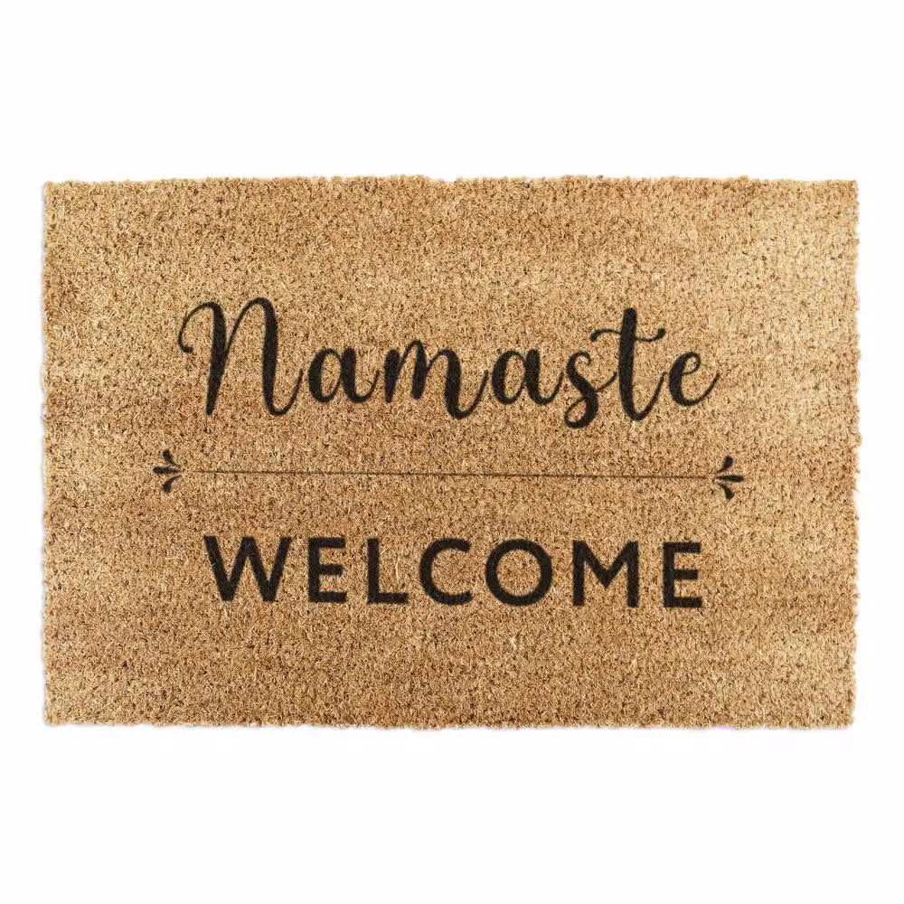 Artsy Mats Namaste Welcome Doormat in Brown, W/D: 90 x 60 cm – 2