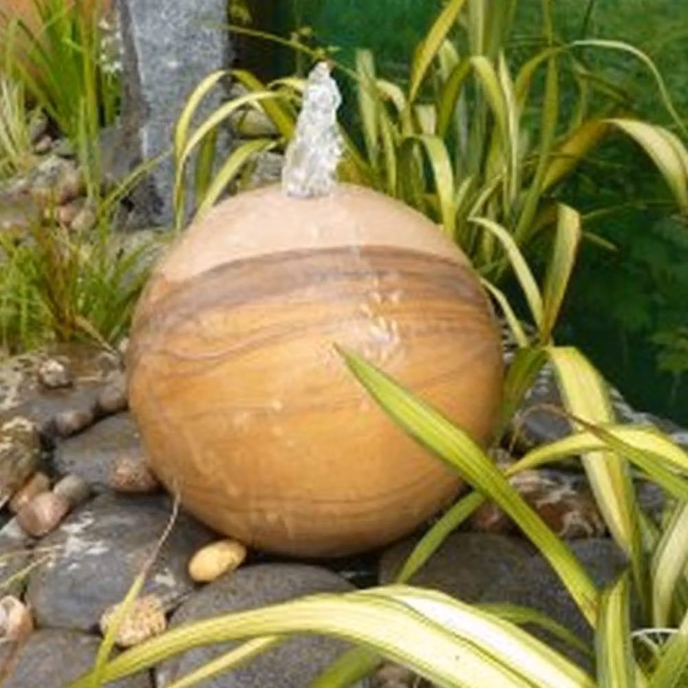 Buttercup Farm Rainbow Sandstone Spheres Water Feature, Multicolour Garden Fountain – 2