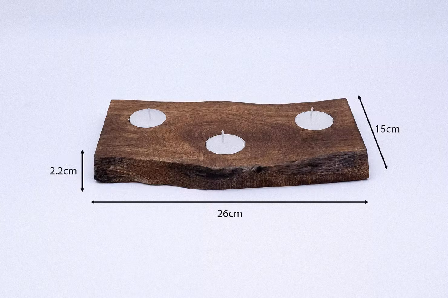 Marco Paul Scandinavian Wooden Tealight Candle Holder in Brown – 4