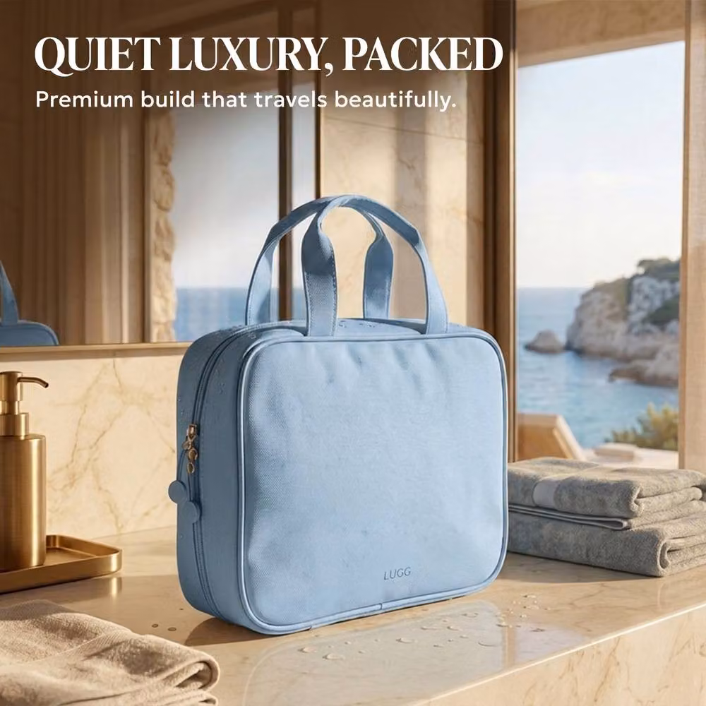 LUGG Travel Toiletry Bag with Hanging Hook in Blue, W/D/H: 19 x 8 x 25 cm – 3