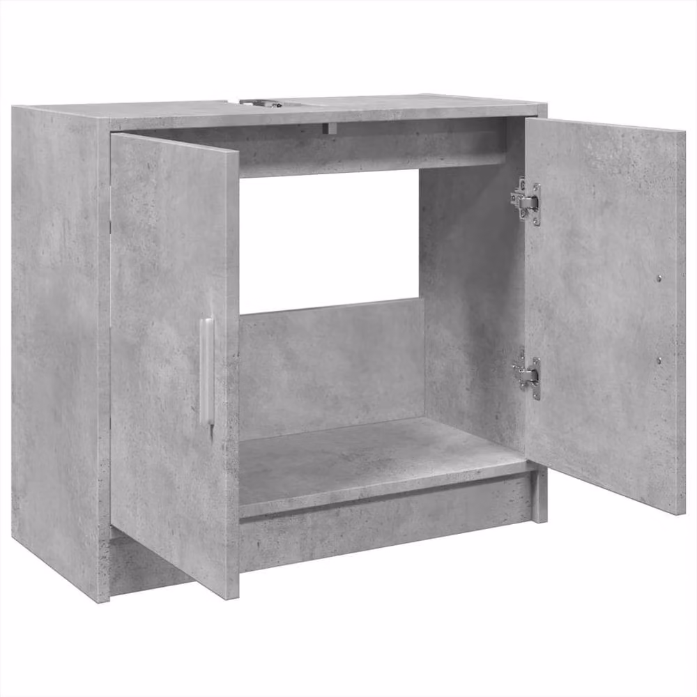 Berkfield Home Freestanding Bathroom Sink Cabinet in Concrete Grey, W/D/H: 63 x 29 x 55 cm – 3