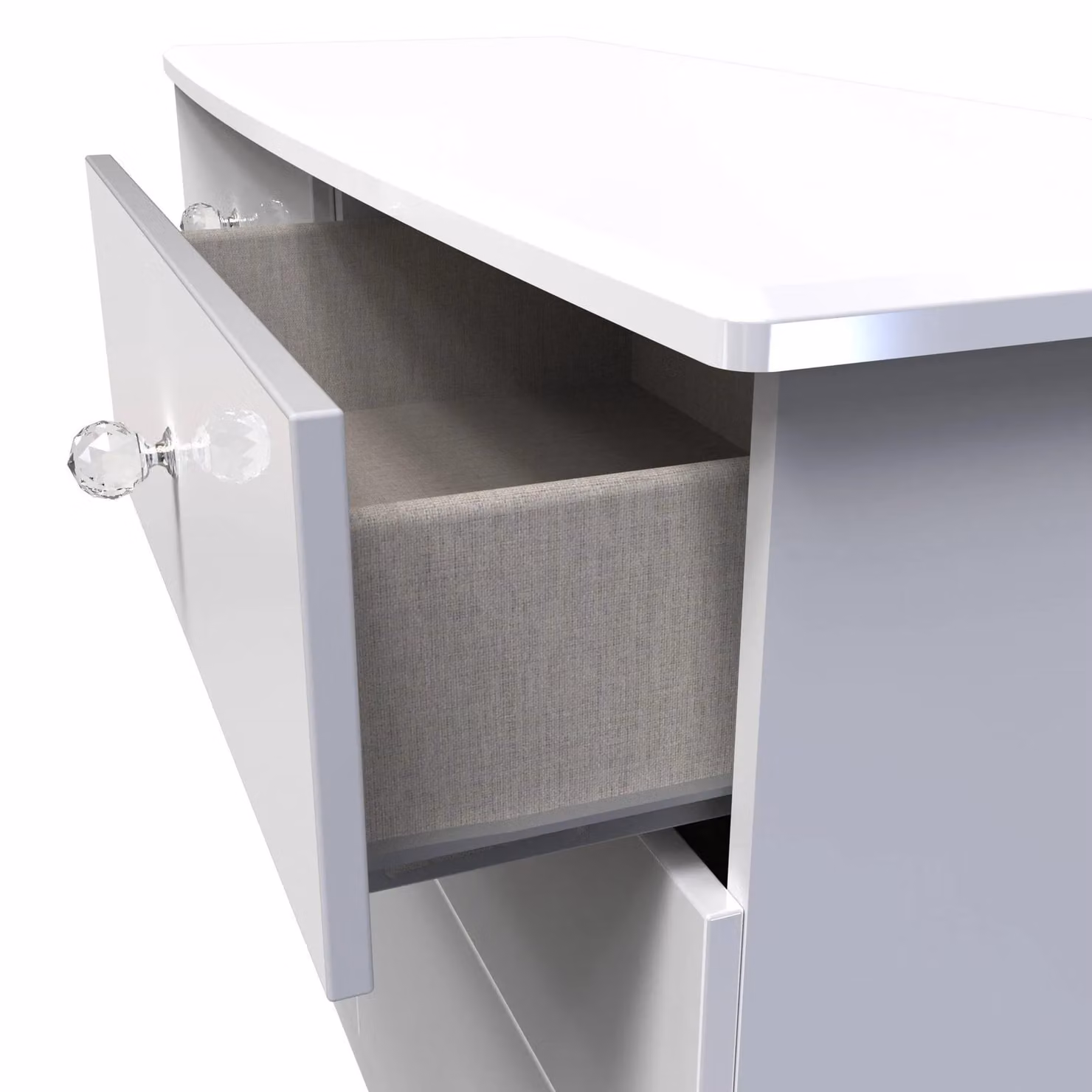 2 U Broadway 6 Drawer Wide Chest with Integrated LED Lights in White, Ready Assembled – 2