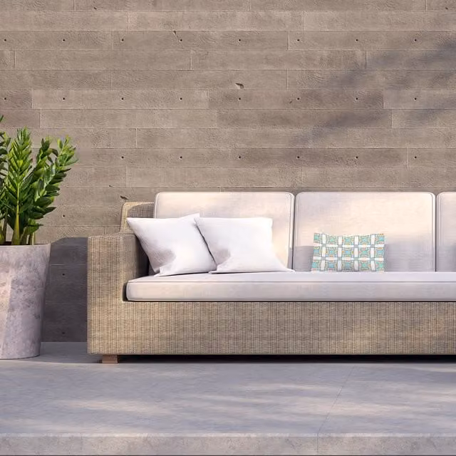 Benjamin Tate Design LTD Rectangular Outdoor Cushion with Green Graphic Textile Design
