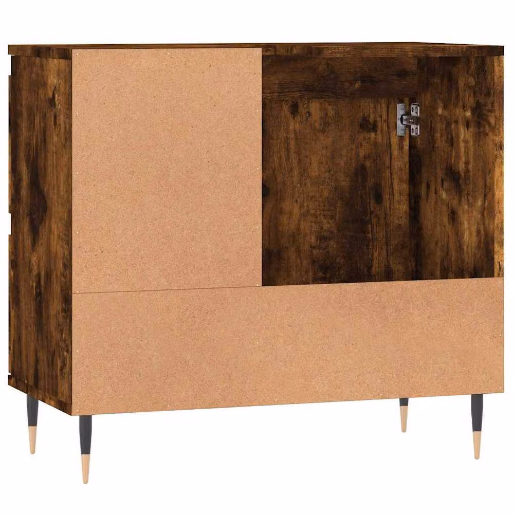 Berkfield Home Bathroom Cabinet in Smoked Oak Brown, W/D/H: 65 x 33 x 60 cm – 5