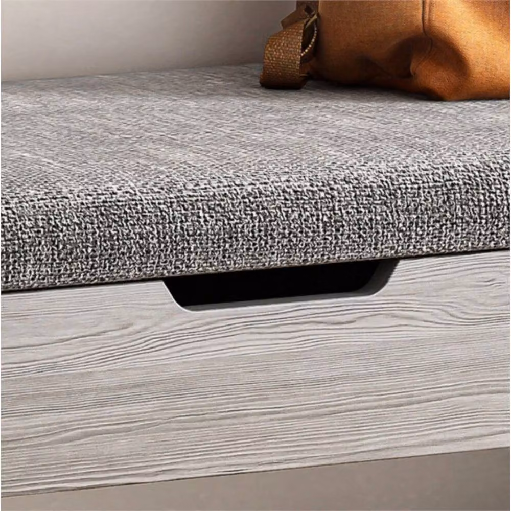 Nordara Grey Modern Shoe Bench Stool and Storage Rack Organiser – 3