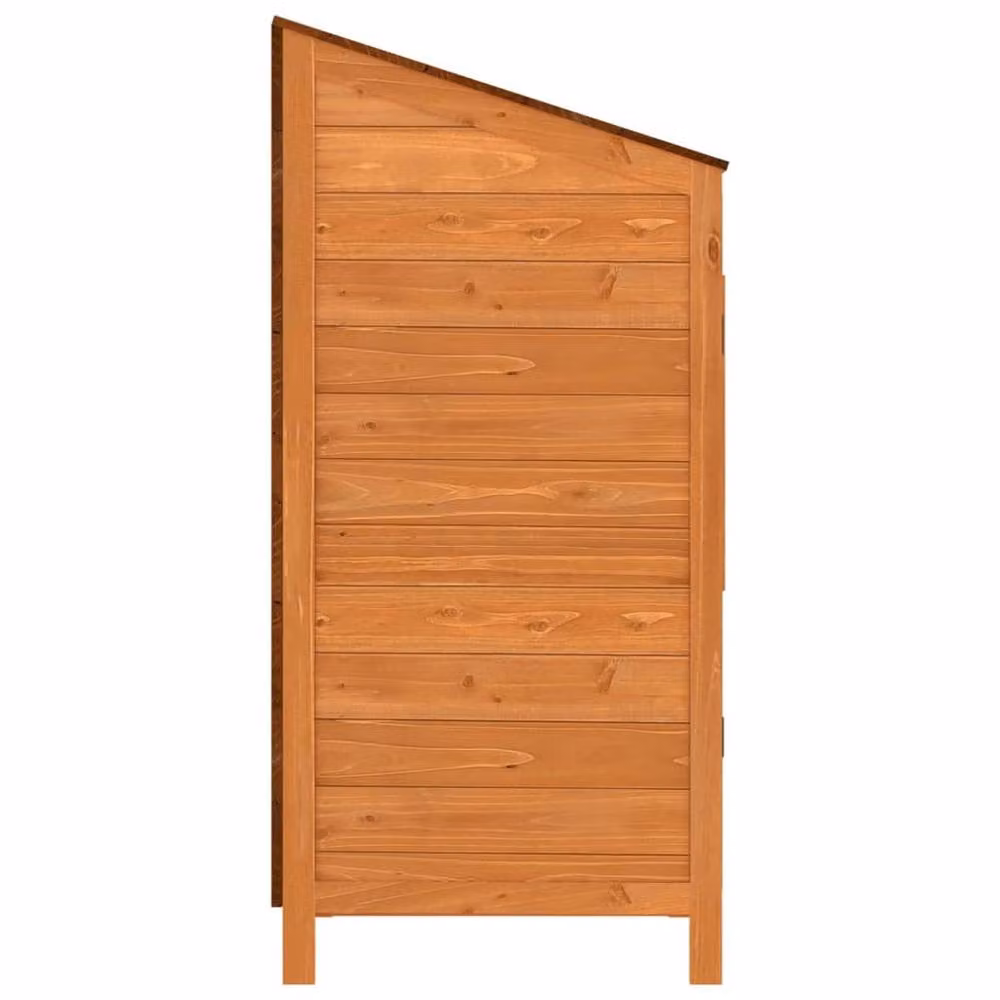 Berkfield Home Brown Solid Wood Lean-to Garden Shed Cabinet W/D/H: 55 x 52 x 112 cm – 4