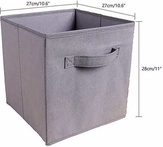 YnysTec Grey Fabric Clothes Storage Bags with Lid for Wardrobe and Closet Organising – 1