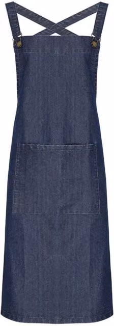 Premier Barista Polycotton Cross Back Full Apron in Blue